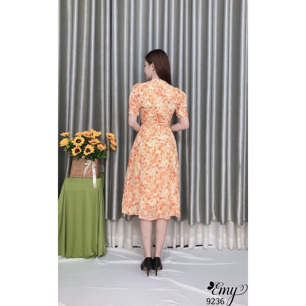 Đầm EMY EM9236 Xoè Voan Thêu Hoa Nổi