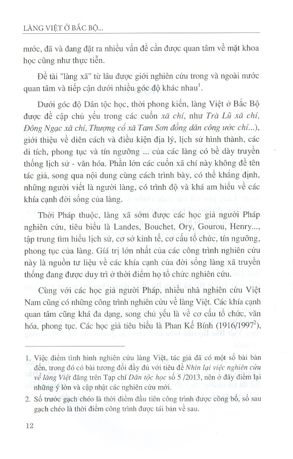 Làng Việt Ở Bắc Bộ - Truyền Thống Và Biến Đổi (Bìa cứng)