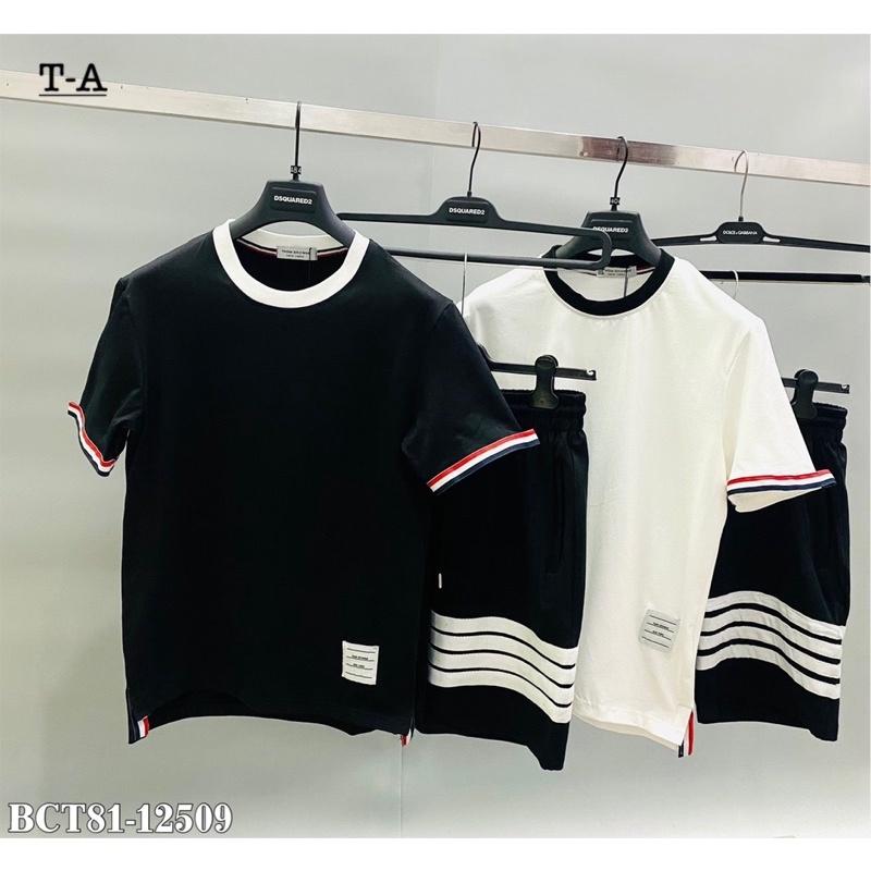 bộ nỉ Thom 2 sọc đỏ 2 tay cực chất