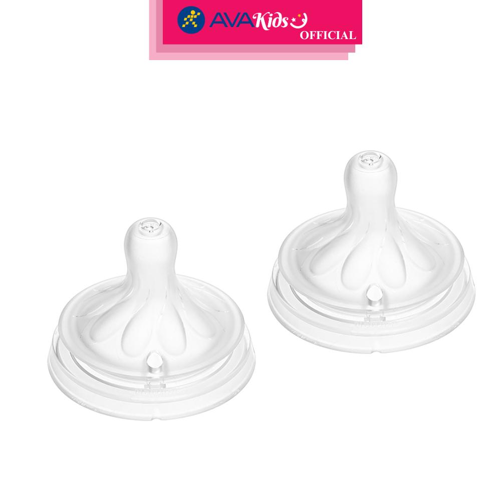Bộ 2 núm ti Philips Avent SCY965/02 cổ rộng size 5 (6 - 9 tháng) - Hàng Chính Hãng