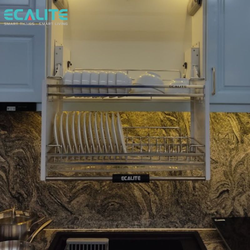 Kệ Chén Di Động Tủ Trên Ecalite EL-BL800W - Tủ Ngang 80cm - Inox 304 Cao Cấp - Hàng Chính Hãng
