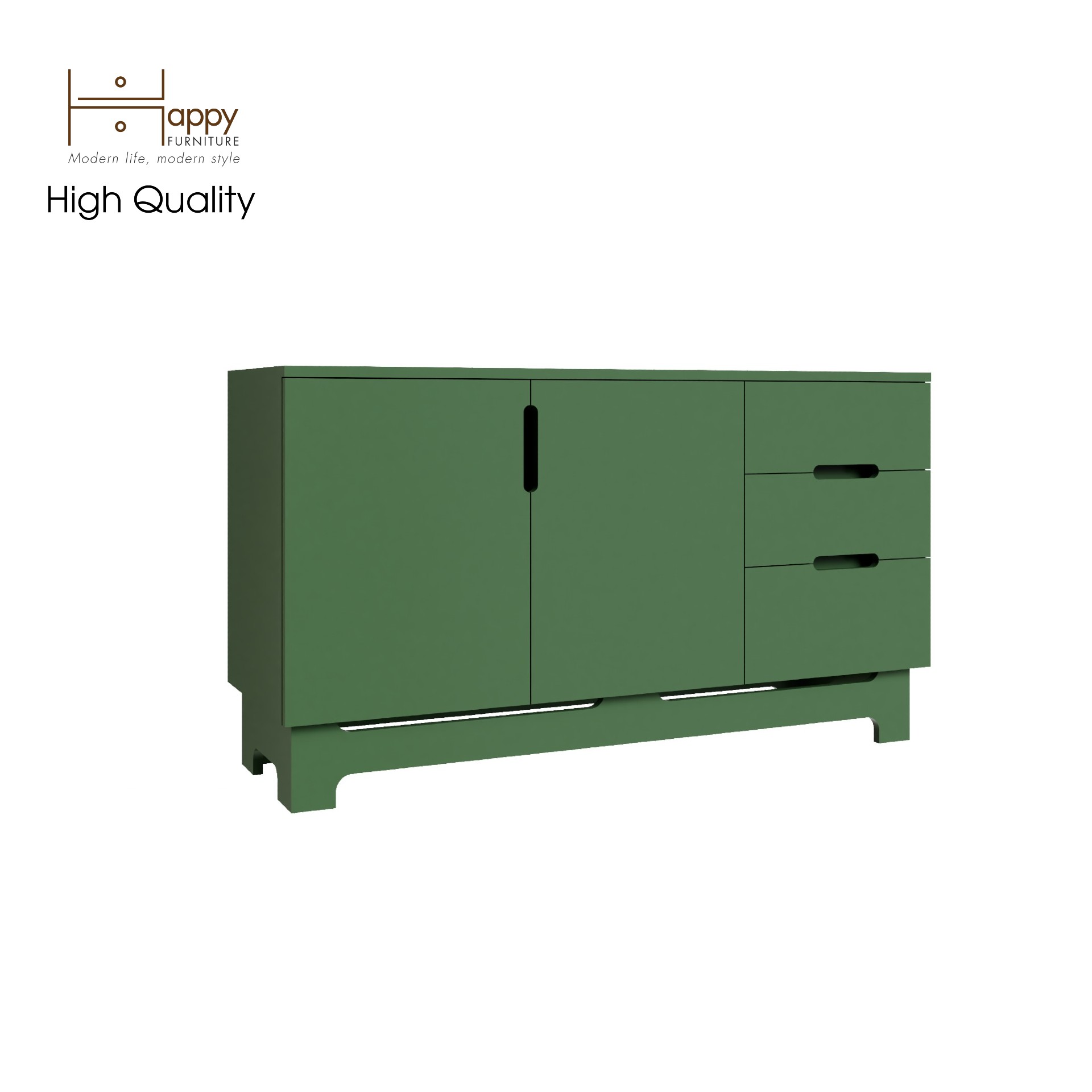 [Happy Home Furniture] MOLLY, Tủ lưu trữ 2 cánh mở - 3 ngăn kéo , 120cm x 40cm x 68cm ( DxRxC), TCM_101