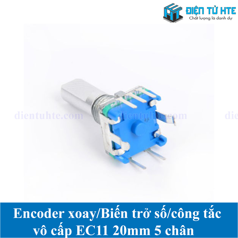 Encoder xoay/Biến trở số/công tắc vô cấp EC11 EC11I 5 chân dài 20mm