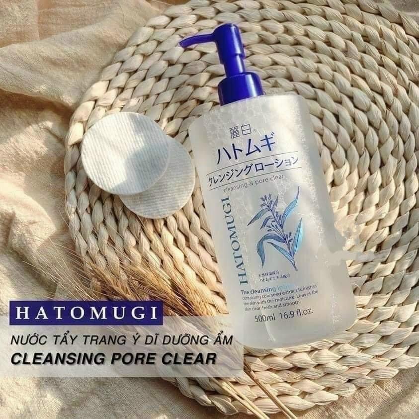 Nước Tẩy Trang Sạch Sâu Hatomugi Ý Dĩ Dưỡng Ẩm, Làm Sáng Da Cleansing &amp;amp; Pore Clear 500ml