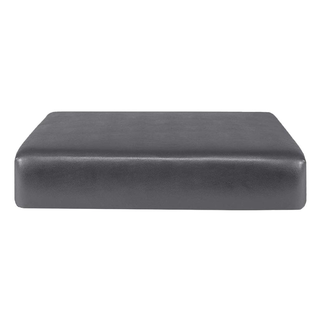 2pcs PU Seat Cushion Slip Furniture for Sofa Couch Gray