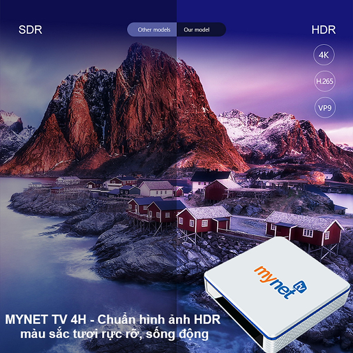 Android MYTV MYNET TV 4H – RAM 4G, ROM 32G, Hệ điều hành Android 10, BLUETOOTH, Bản mới nhất, Xem truyền hình miễn phí