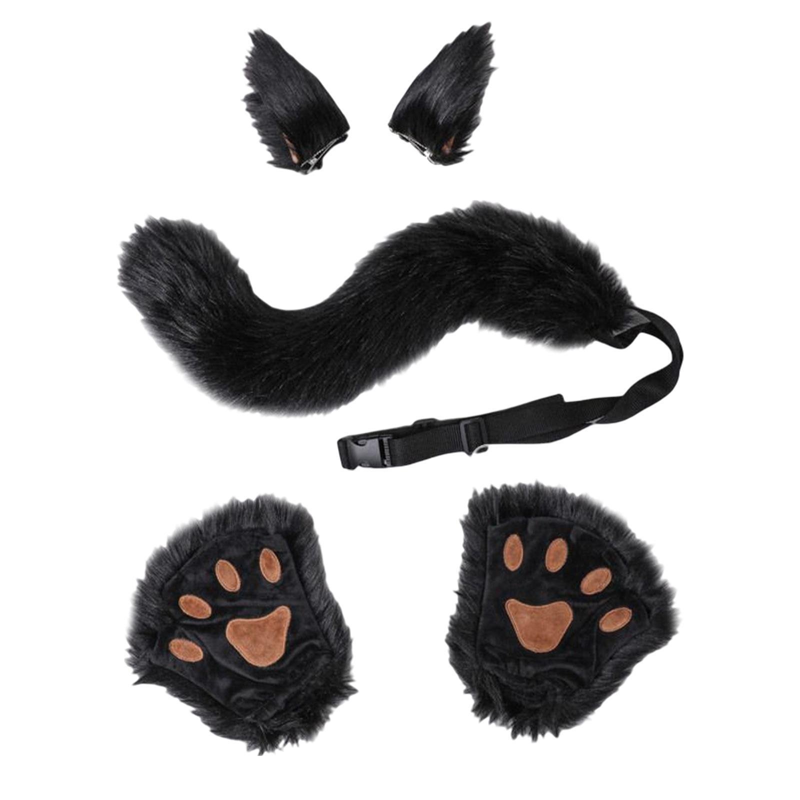 Costume Accessories Set Animal Ears Headband for Halloween Cosplay Fancy Dress Up Adult Kids Party Costume