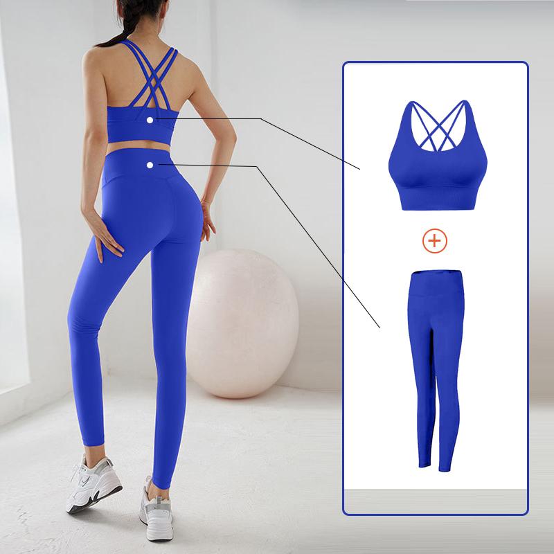 Yoga bộ áo ngực thể thao nữ và quần legging chạy bộ 2 mảnh bộ yoga thể thao tập thể dục bộ quần áo quần áo thể thao quần áo nữ Color: Black Size: M