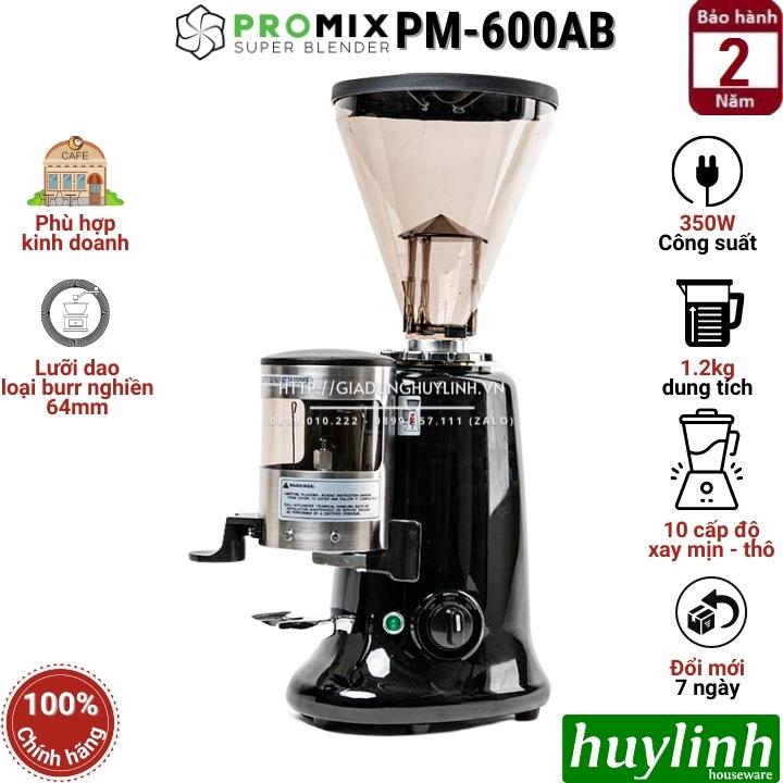 Máy xay cà phê chuyên nghiệp Promix PM-600AB - Bán tự động - 350W - Lưỡi dao 64mm - Hàng chính hãng