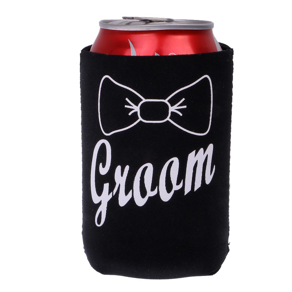 2pcs Bride Lips Groom Stubby Beer Tin Can Cooler Sleeve Holder Wedding Party