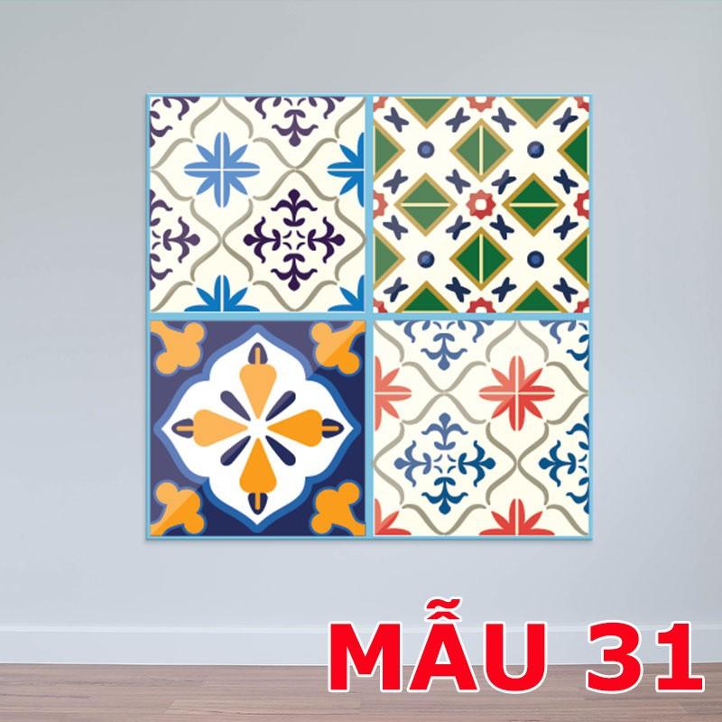 SẴN DECAL GẠCH BÔNG RETRO 36 Ô 20X20
