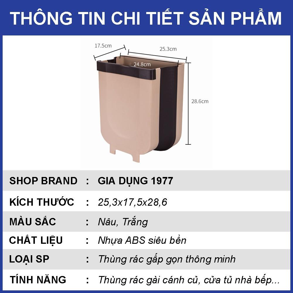 Thùng rác gấp gọn thông minh treo cửa tủ nhà bếp, thùng rác gấp gọn cài cánh cửa tiện lợi sang trọng