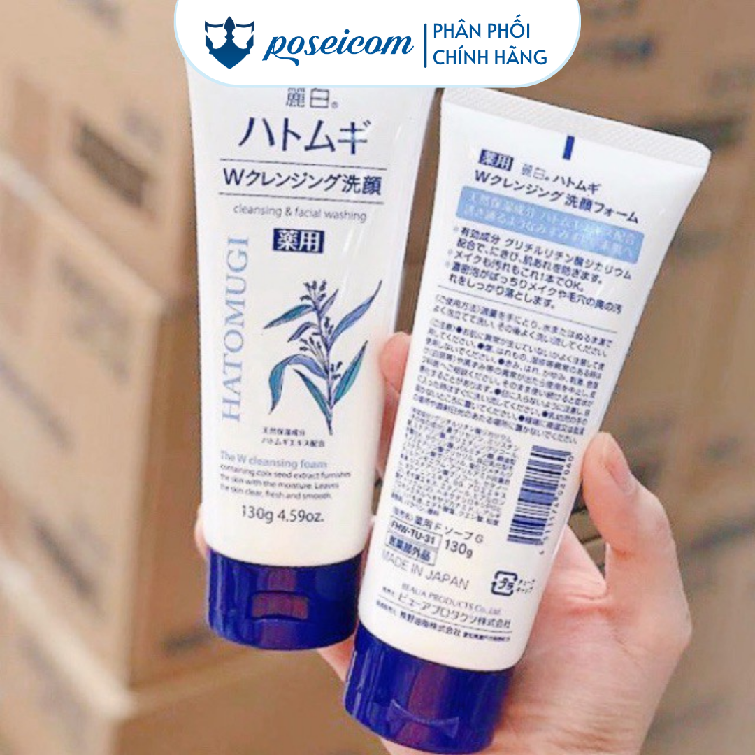 Sữa Rửa Mặt Tẩy Trang Và Làm Sáng Da REIHAKU HATOMUGI CLEANSING Foam 130g