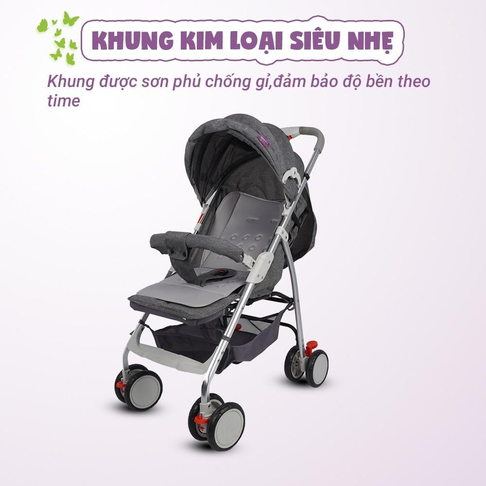 Xe đẩy du lịch Mastela A2 - Khung Aluminum cao cấp siêu nhẹ, dễ dàng gấp gọn - chống tia UV - tặng đồ chơi tắm 2 món