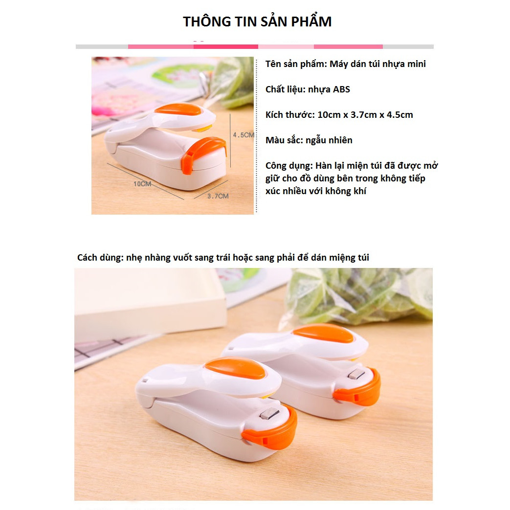 Đóng Gói Túi Nhiệt Kín Máy Máy Hàn Miệng Túi Dụng Cụ Nhà Bếp Cói Đồ Dùng Sản Phẩm Không Thể Thiếu Cho Ngôi Nhà Thân Yêu Của Bạn - Tặng kèm 1 miếng dán Siêu chắc