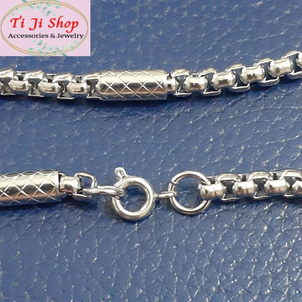 Lắc tay inox cao cấp kiểu bông dừa bọc khoanh cách điệu trắng sáng đẹp, không đen - Phù hợp cho cả nam lẫn nữ