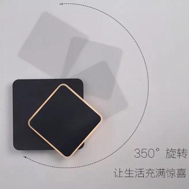 Đèn tường led vuông xoay 360 độ, đèn trang trí DT
