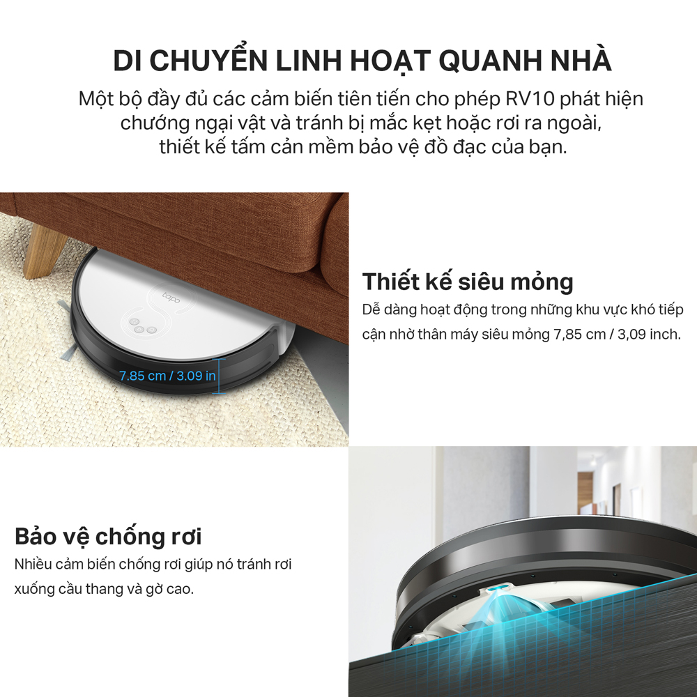 Robot Hút Bụi Và Lau Nhà TP-Link Tapo RV10 - Hàng Chính Hãng