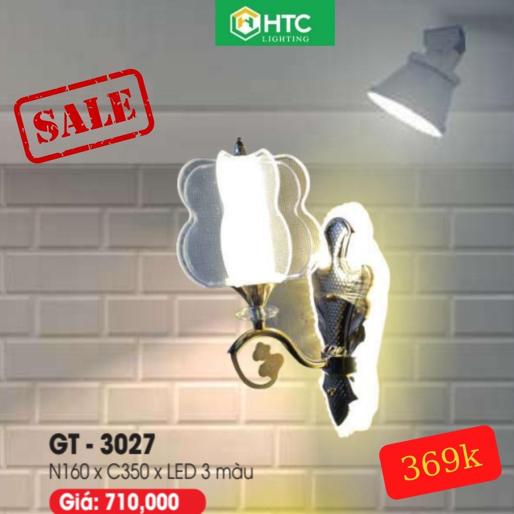 Đèn LED pha lê gắn tường trang trí cầu thang, hành lang, phòng ngủ sang trọng, hiện đại - LED 3 màu