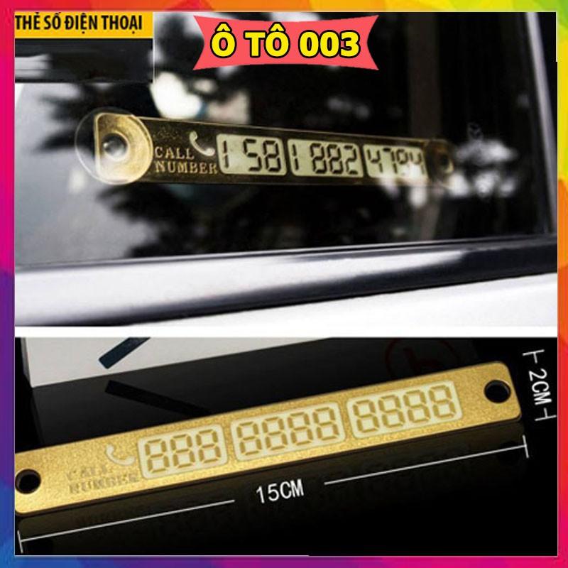 Thẻ ghi số ĐT gắn kính ô tô xe hơi khi đỗ xe