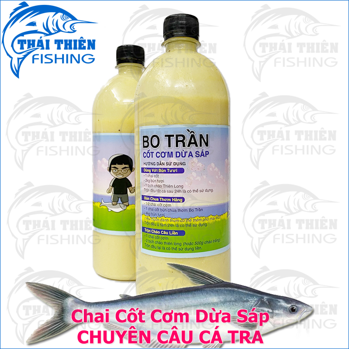 Mồi Câu Cá Tra Bo Trần Chai Cốt Cơm Dừa Sáp 1kg Dùng Câu Sông Tự Nhiên, Hồ Dịch Vụ