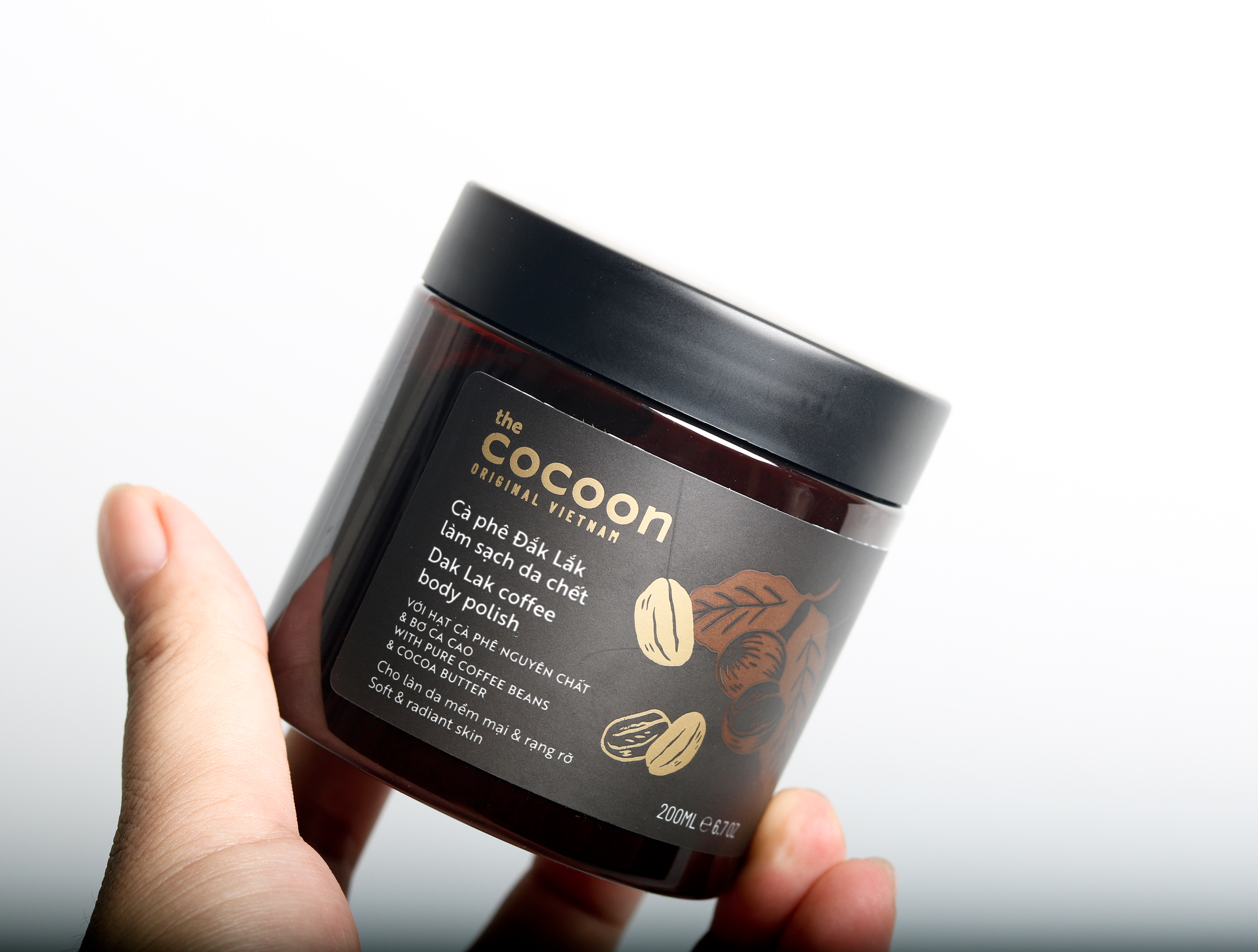 Combo 2 hũ Cà phê Đắk Lắk làm sạch da chết Cocoon (200ml/hũ)