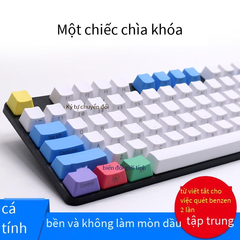 Khuyến mại bàn phím cơ keycap 87/104/108 phím bộ phấn PBT màu sắc cá tính keycap được khắc bên hông không khắc