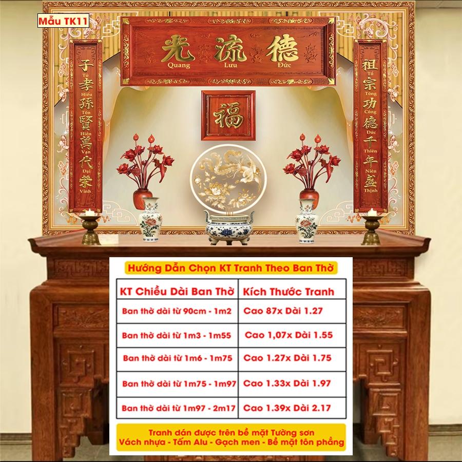 Tranh Lụa Dán Tường Phòng Thờ Cao Cấp 2 – In Sắc Nét  – Tặng Keo Dán, Giá Tận Xưởng - Mẫu TK12