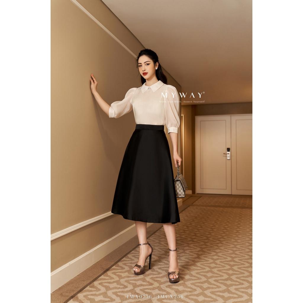 Chân Váy Nữ MY WAY Dáng Xòe Cạp Cao Sang Trọng 1MCX256 DE2