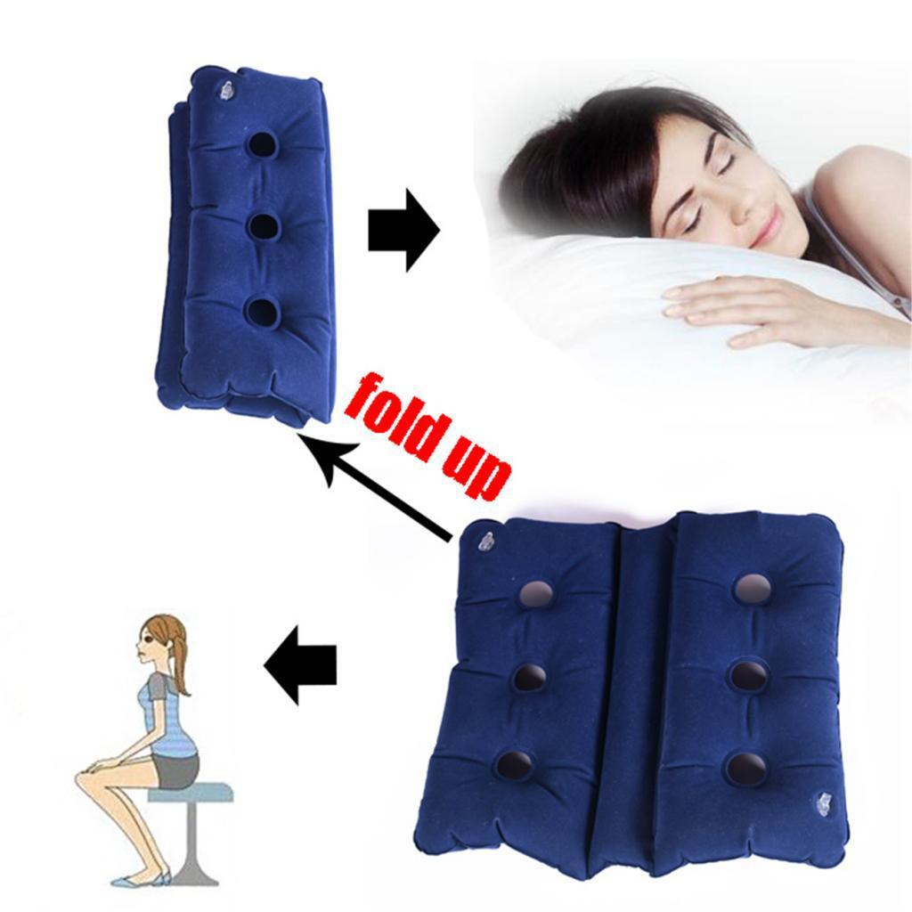 2pcs Foldable Air Inflatable Cushion Seat Chair for Travel Home