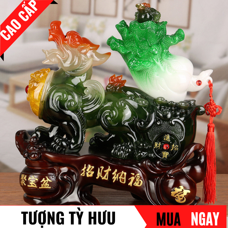 Tượng Tỳ Hưu Linh Vật Hút Tài Lộc Trang Trí Phong Thủy Cao 26cm