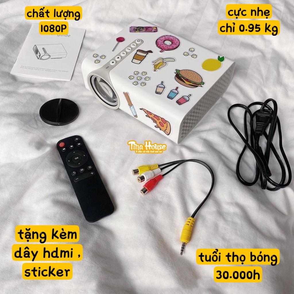 ( NEW 2022 )Máy Chiếu Phim Mini YG530 -Wifi - Độ Phân Giải 1080p HD Tặng Dây HDMI &amp; 10 Stickers-Hàng Chính Hãng Lejiada