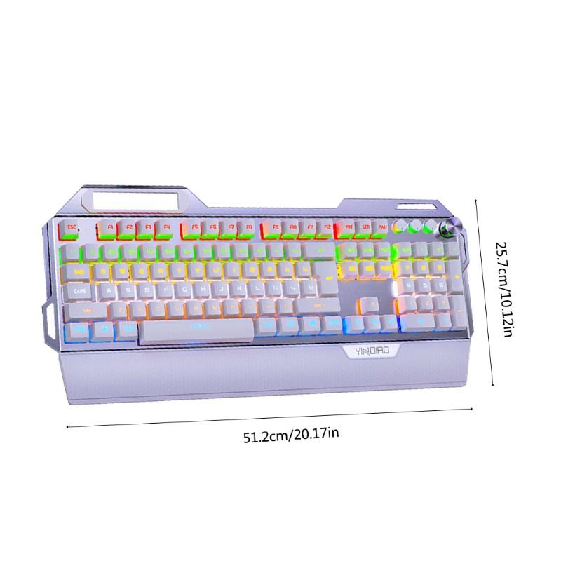 Bàn Phím Chơi Game 104keys Usb 7 Màu Chất Liệu Hợp Kim Nhôm
