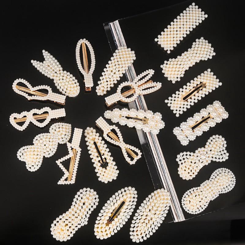 Set 20 kẹp tóc ngọc trai phong cách Hàn Quốc