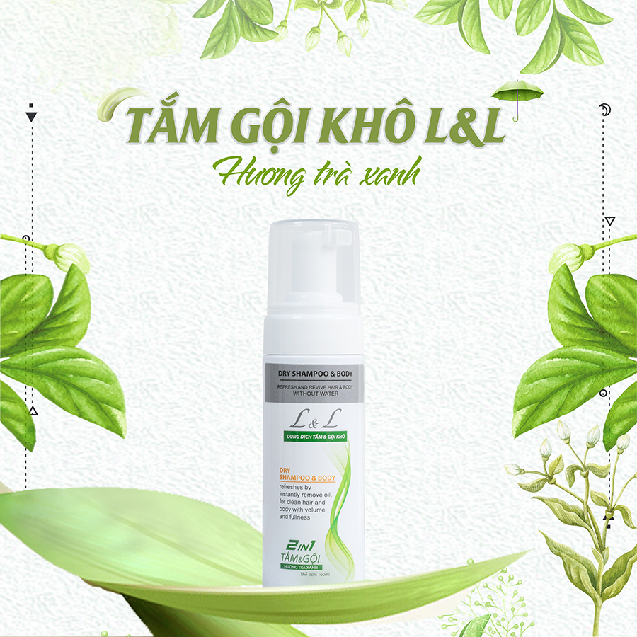 Dung Dịch Tắm Gội Khô L&L - Hương Trà Xanh