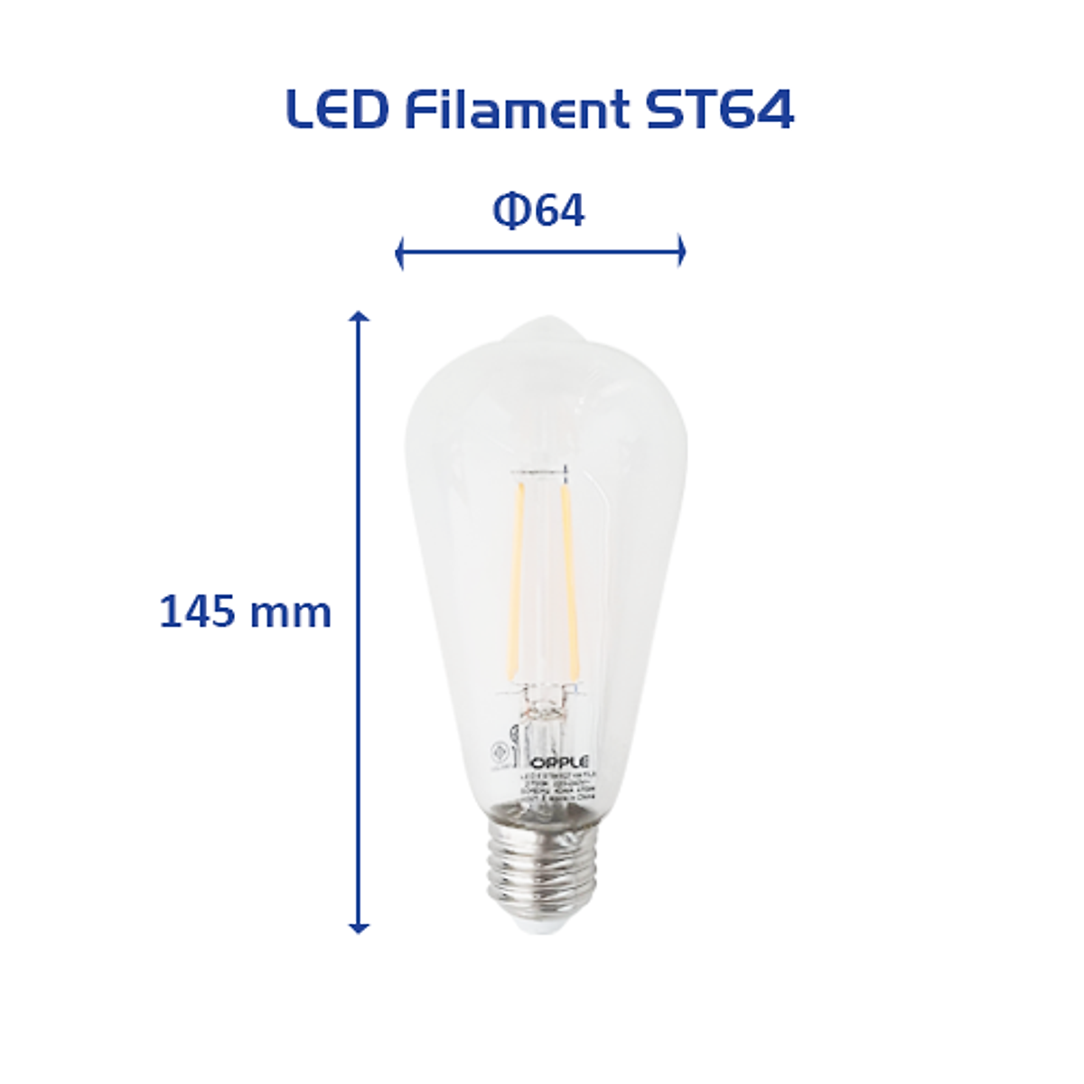 Bóng Đèn LED OPPLE EcoMax Filament ST64 4W - Hiệu Suất Cao - Tiết Kiệm Điện