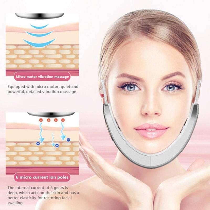 Nâng Massage V Mặt Thắt Chặt Đôi Cằm Băng Photon Xanh Dương Massage Giảm Béo Dây Đèn LED Máy Trị Liệu Bộ Máy M7U7