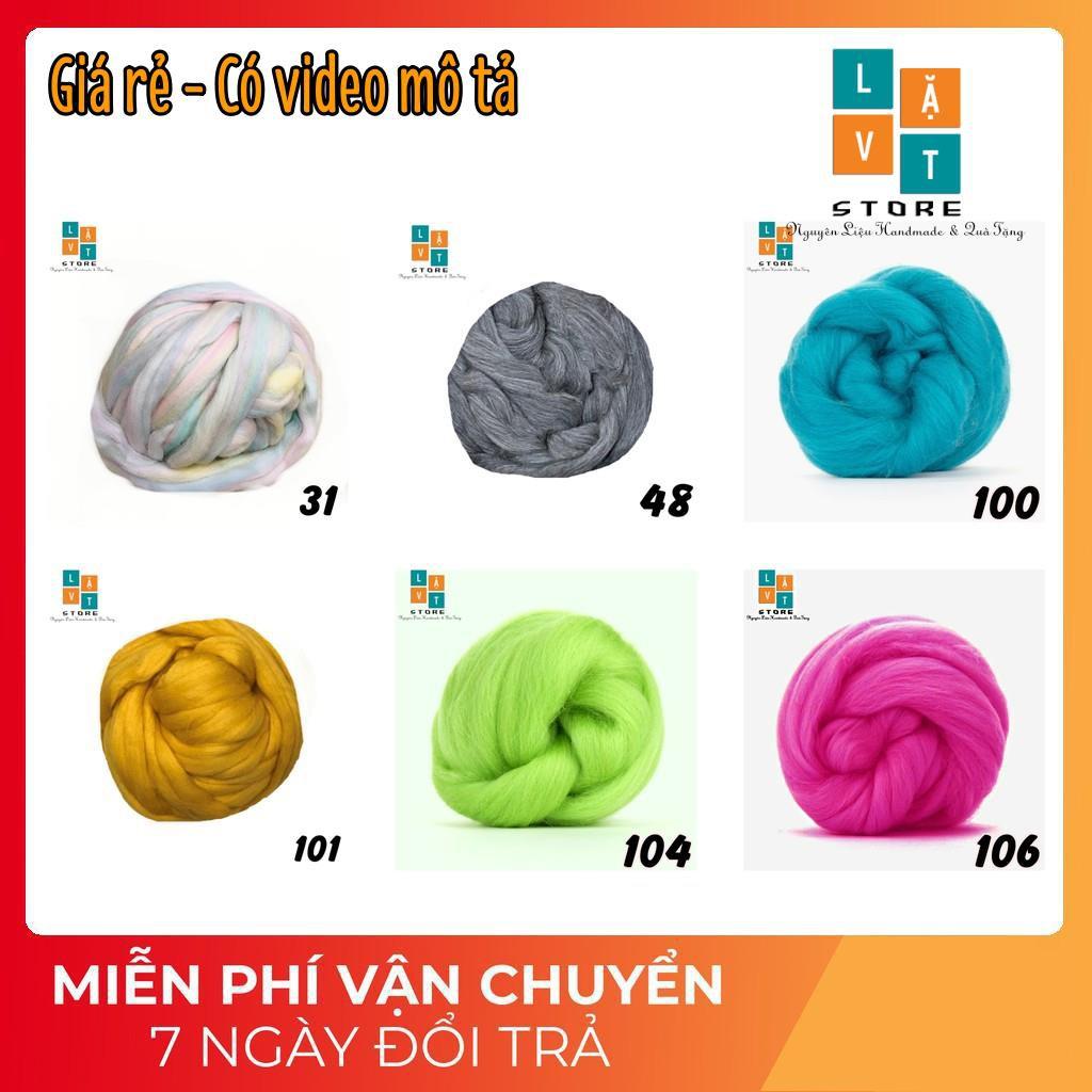 (len trộn màu) Bảng màu len chọc 8 - Nguyên liệu chọc len handmade, tự tay mình làm thú nhồi bông, needle felting