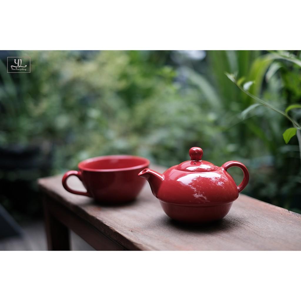 Bộ Trà "Độc Ẩm" Gốm Sứ