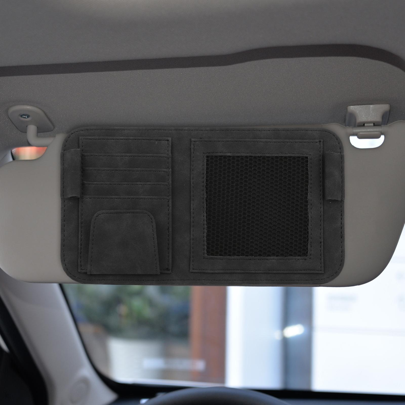 Car Sun Visor Organizer Sun Visor Pouch Multifunctional Storage Pocket Visor Storage Bag for Storing Cards SUV Truck Men Women