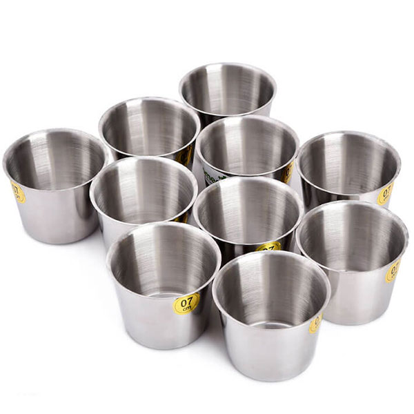 Combo 10 Ly Làm Nước Đá Inox Size 9-10 cm Bền Đẹp