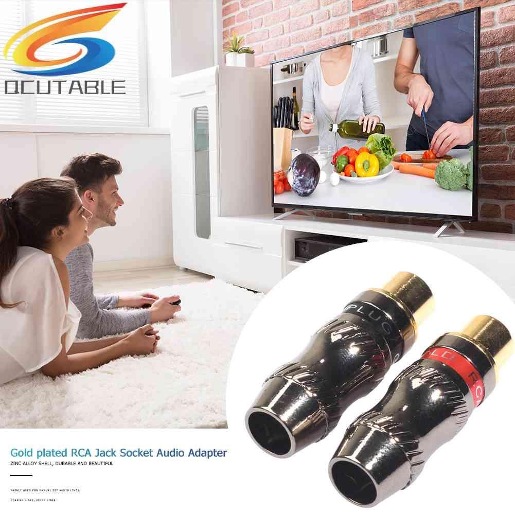 1 Cặp Jack Cắm Âm Thanh RCA Mạ Vàng