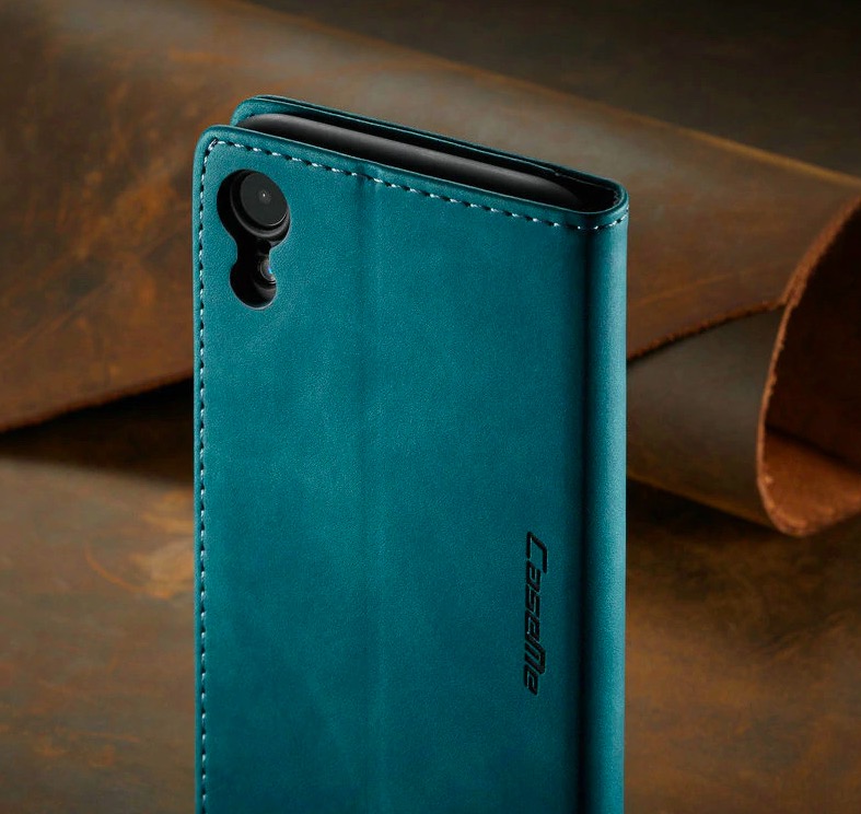 Bao da bò thật dạng ví chính hãng Caseme dành cho iPhone XR - Hàng chính hãng