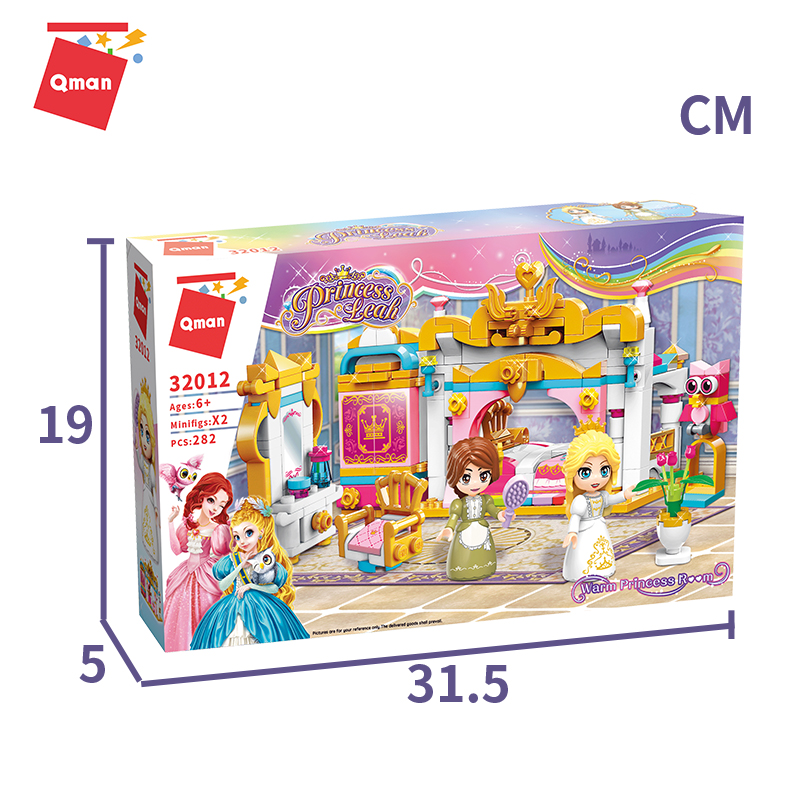 Đồ chơi lắp ráp xếp hình Qman 32012 - Căn phòng công chúa (282 mảnh ghép) - Dành cho bé gái trên 6 tuổi