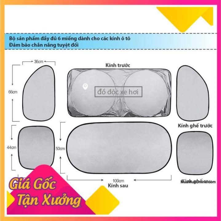 Combo 6 Miếng Che Nắng Xe Hơi Xếp Gọn Cao Cấp TP'S