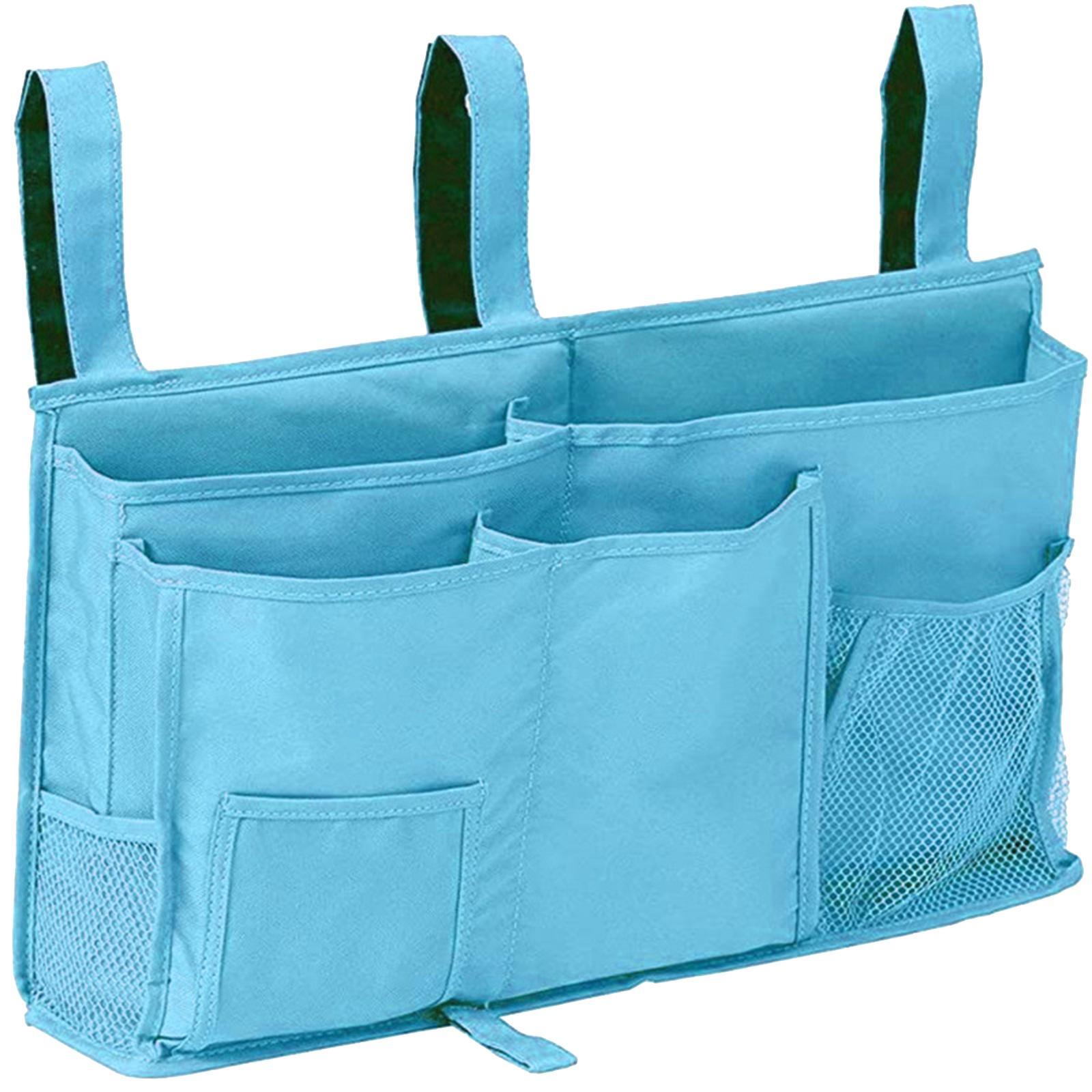 Hanging Bed Organizer Bed Rail Storage Bag for College Dorm Bed Bedroom