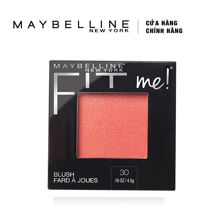 Phấn Má Hồng Mịn Lì Chuẩn Màu Maybelline Fit Me Blush - Màu 30 Rose 4,5g