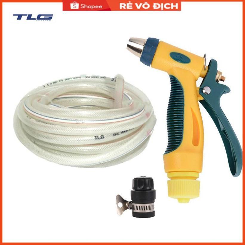 Bộ dây vòi xịt nước rửa xe,tưới cây tăng áp 3 lần 20m (nối nhựa đen 713-2)