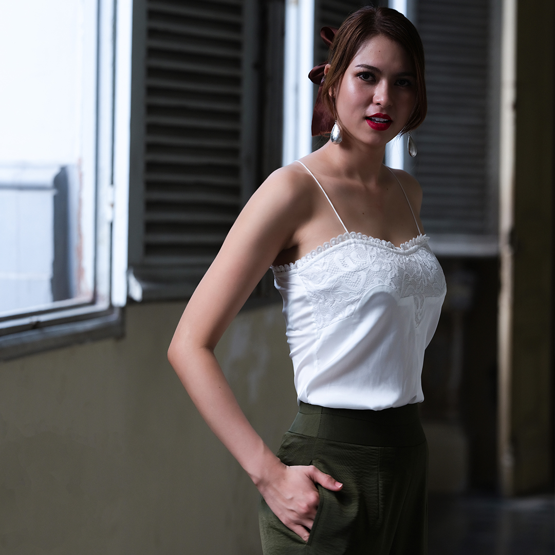 Áo Hai Dây Áo Nữ Trẻ Trung Thời trang thiết kế Hity TOP131 Phối Ren