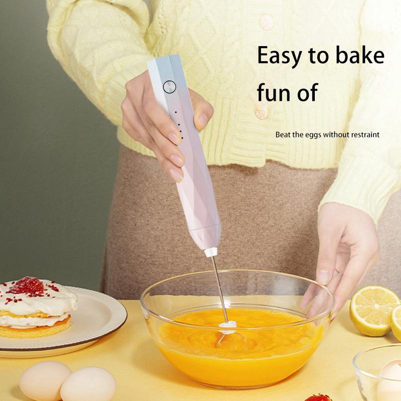 Điện Cầm Tay Bọt Sữa Điện Đánh Sạc USB Bong Bóng Làm Cho Cà Phê Cappuccino Và Bánh